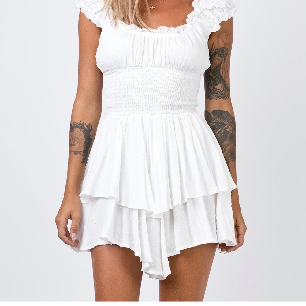 white Princess  Polly romper